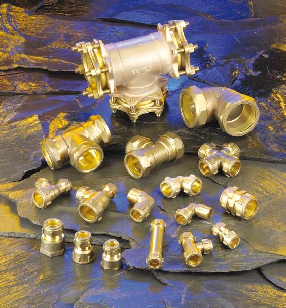 Accesorios de latón con anillo de compresión Los acceosrios de latón de unión por compresión CONEX se pueden utilizar universalmente en instalaciones de fontanería, calefacción, gas, gasoil y aire