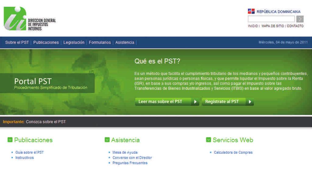 Ingrese al portal de la DGII, seleccione la opción Portal PST