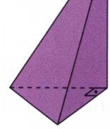 La base es un triángulo rectángulo de 10 cm de