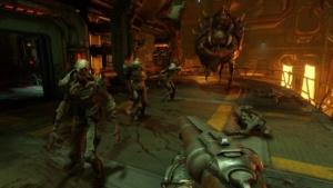 Doom (para PC), videojuego realizado utilizando la perspectiva cónica. Halo 5, otro videojuego realizado utilizando la perspectiva cónica.