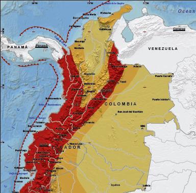 Mapa de amenaza sísmica Amenazas por fenómenos