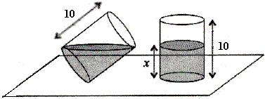 23) Al cortar el patrón se construye una casa. Cuál de las siguientes casas es imposible construir? A) B) C) D) E) 24) En un cilindro de vidrio de altura 10 cm se echa un poco de agua.