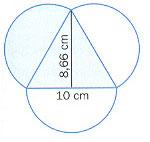 Corona = A círculo mayor - A círculo menor = 706,86 cm 314 cm = 39,86 cm Para hallar el área del trapecio circular de n = 30º hacemos: n 30º A trapecio = A corona = 39,86 = 3, 74 cm 360º