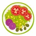 ..), marcados de color naranja, y verduras, hortalizas y fruta, que se diferencian porque tienen un borde verde.