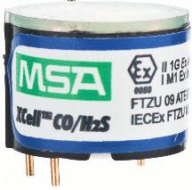 Sensores XCell Ácido sulfhídrico Sensor CO/H₂S Acido sulfhídrico Dos tóx. 0-200 ppm H₂S 1 ppm H₂S t(90) <15 segundos Mín. 5 ppm/ Máx.