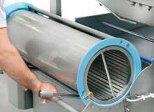 La posibilidad de combinar el sistema de lavado helicoidal KRONEN y el sistema de aire de una lavadora por flotación normal, convierte a los sistemas GEWA KRONEN en mucho más flexibles y permite