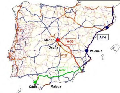 1 SITUACIÓN DEL PUERTO DE CARTAGENA 1. CONEXIONES TERRESTRES POR CARRETERA: Madrid: A-30 y AP-36. Andalucía: AP-7, A-7 y A-92. Conexión con la autopista AP-7.