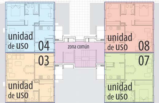 A2.4.1.1.3 impactos Figura A2.4. Unidades de uso y recintos habitables y protegidos. Planta Zona de viviendas.