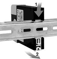 4 Montaje y mantenimiento Instrucciones de instalación Primero, monte el dispositivo en un perfil DIN de 35 mm. Después, conecte todos los cables en el bloque de regletas (par de apriete máximo 1 Nm).