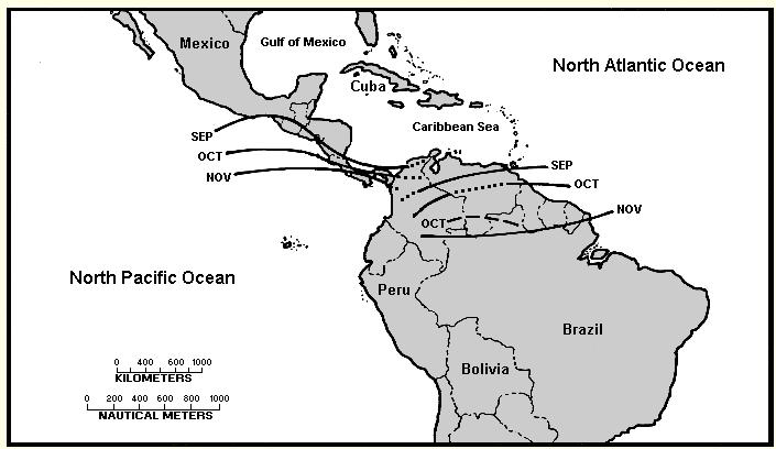 En la figura de la izquierda se logran apreciar valores anómalos negativos especialmente sobre el Océano Pacífico al sur de México y un poco al oeste de Centroamérica, producto de la presencia de la