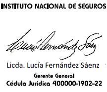 Acuerdo de Aseguramiento El Instituto Nacional de Seguros, empresa aseguradora domiciliada en Costa Rica, cédula jurídica número 400000-1902-22, denominada en adelante el Instituto, expide la