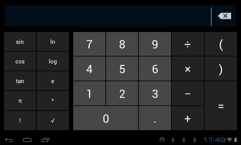 5.5 Calculadora Puntee el icono para hacer un cálculo, según está mostrado: 5.