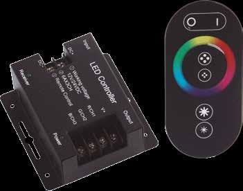 MANDO CONTROLADOR RGB Mando controlador RGB Equipo controlador con mando a distancia de 3 canales con salida PWM.