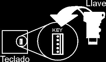 Descargar el Contenido de la Llave de Memoria al Teclado LCD 1) Entre la Llave de Memoria en la conexión del teclado identificada como KEY.