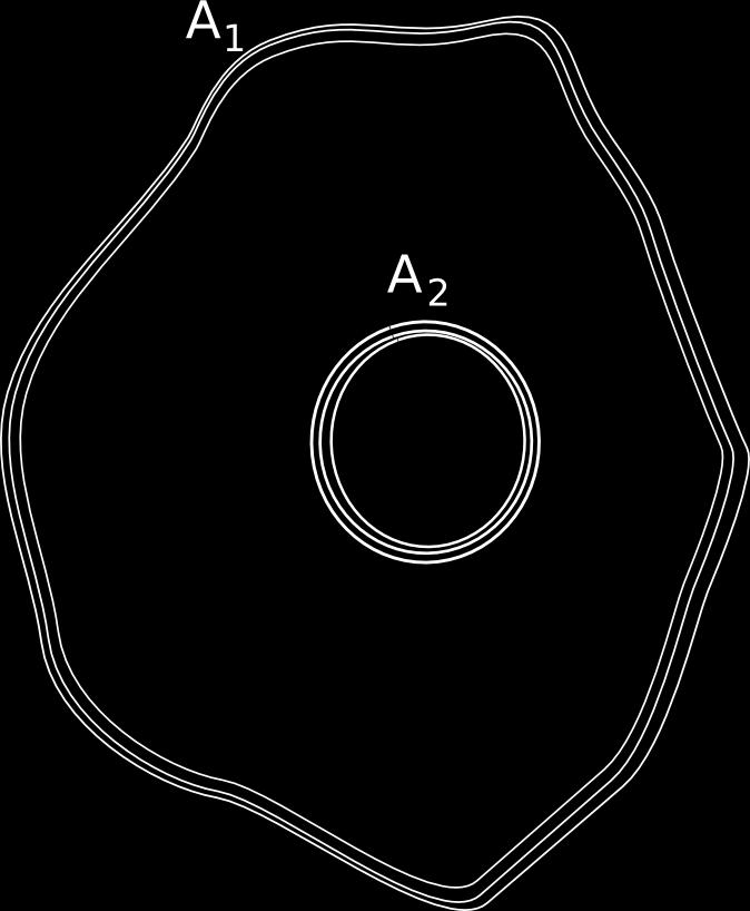 1 Radiación en una cavidad Supongamos en primer caso dos superficies negras A 1 y A 2 a temperaturas T 1 y T 2 respectivamente que se encuentran dispuestas como muestra la figura 6.