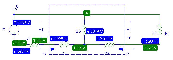 Experimento Circuito Para el siguiente circuito repita los incisos del experimento De manera similar a lo realizado en el Experimento, con la misma fuente, habilitando los display de voltaje y de