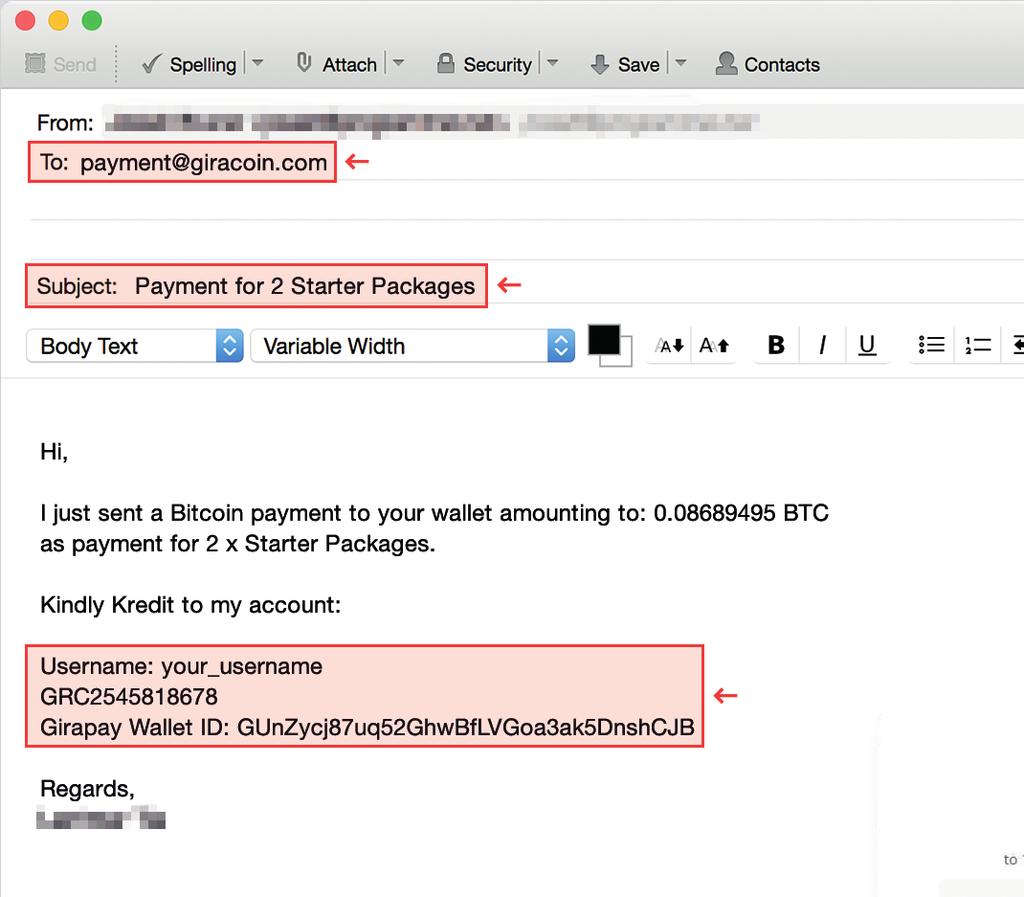 Adjunta una captura de pantalla de la confirmación de pago (ver arriba un ejemplo) y luego envía el mensaje a: