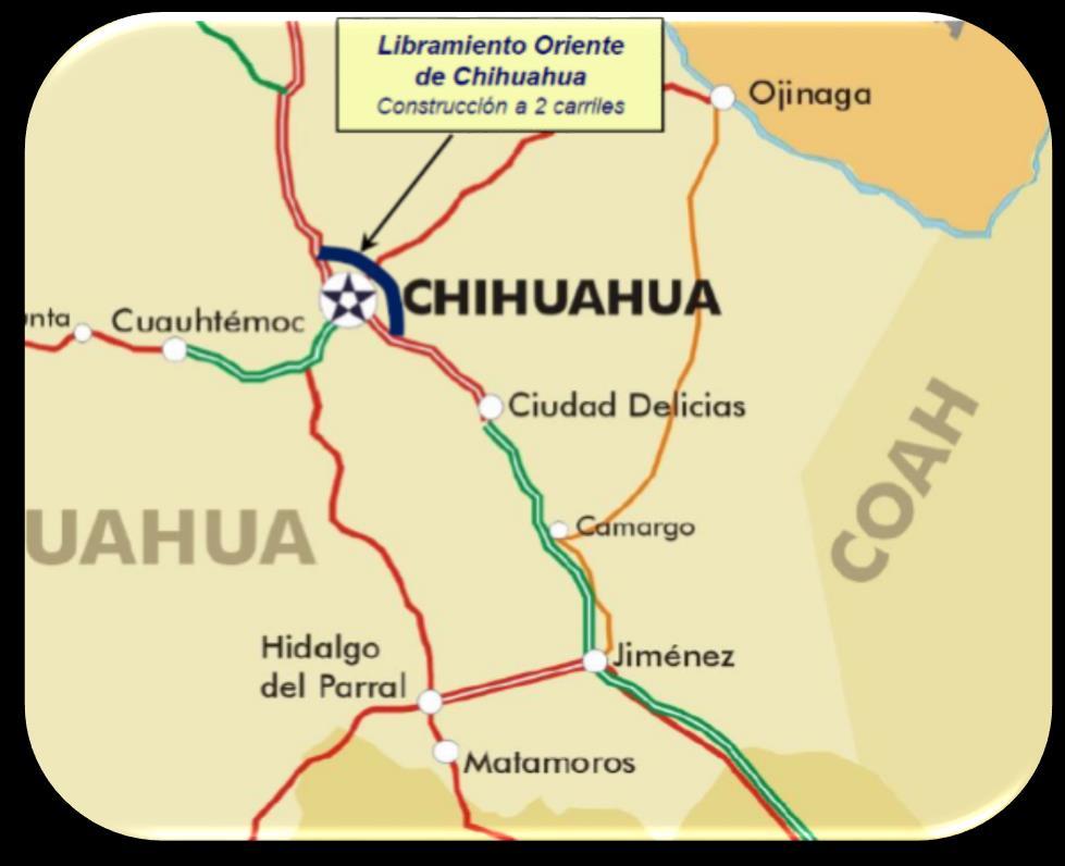 La Ciudad de Chihuahua presenta una forma muy irregular por encontrarse en un valle y su crecimiento se ha concentrado en la parte norte y este de la ciudad, lo que le da una característica en forma