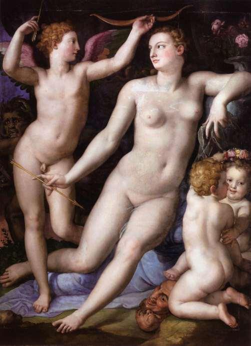 BRONZINO, Agnolo - Venus, Cupido y Envidia - 1548-50 óleo