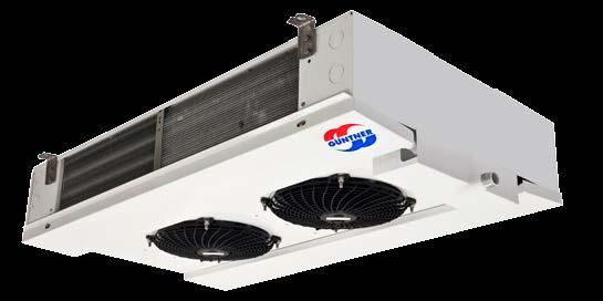 CAD CED / CDD Evaporador de flujo doble Deshielo por aire: 7,000-40,000 Btu/hr Deshielo eléctrico: 5,000-40,000 Btu/hr Mayor tiempo de vida - Carcasa rígida - Pintura en polvo higiénica y