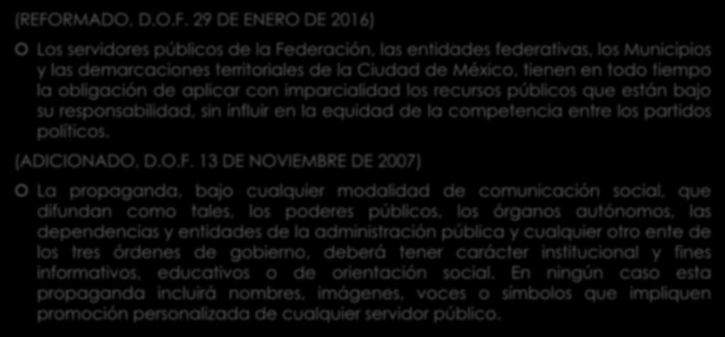 (REFORMADO, D.O.F. 29 DE ENERO DE 2016) Los servidores públicos de la Federación, las entidades federativas, los Municipios y las demarcaciones territoriales de la Ciudad de México, tienen en todo