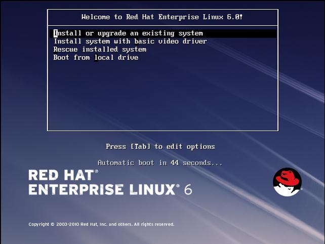 Red Hat Enterprise Linux modo Desktop Cuando booteamos desde nuestro cd o iso en caso de una maquina virtual, nos aparecera la siguiente pantalla, en ella seleccionaremos que queremos hacer con Red