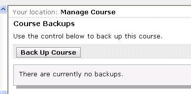 Backup 11 Seleccionar Administrar curso (Manage Course).