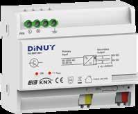 CO KNT 001: Interfaz KNX / Dimmers DINUY Interfaz de comunicación entre los reguladores convencionales DINUY y el Bus KNX (KNX-PT). Compatible con todos los reguladores DINUY modulares convencionales.