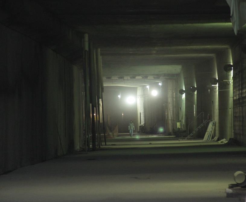 Vista del interior del túnel que corresponde por