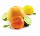 amarillo 100% Limón amarillo Mandarina 100% Mandarina Naranja & Naranja Amarga Naranja sanguina 100% Naranja sanguina Naranja Pomelo rosa 100% Yuzu 100% Semi-confitado de frutas Naranja Limón