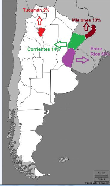 MANDARINA Producción Argentina 2010/11: 455 mil tn. Gasto e Inversión: $415 Millones. La producción hemisférica de mandarinas es de 40,4 %.