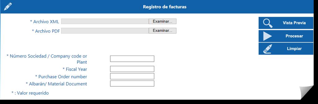 REGISTRO 1. Para registrar las facturas, se debe dar clic en la opción Facturas del menú y seleccionar la opción Registro. Fig. 8 Menú Facturas / Registro 2. Archivo XML.