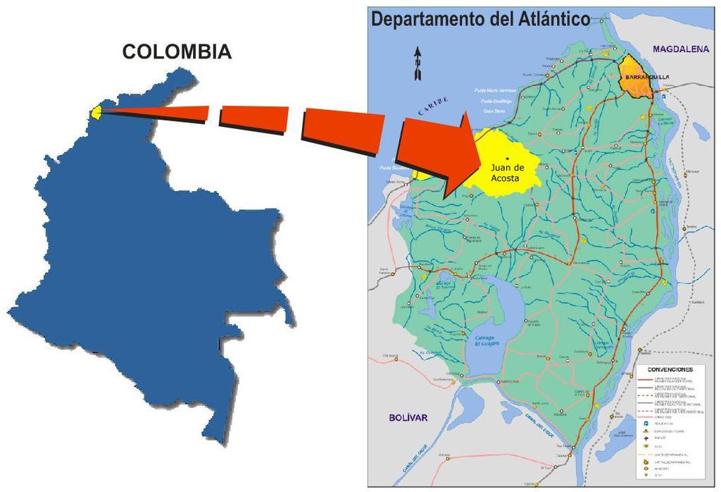 1. Ubicación El departamento del Atlántico está situado al norte del territorio nacional.
