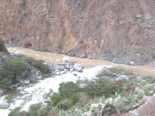 Vista de la confluencia del río Huaruro