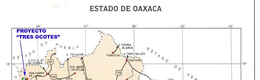 Fuente: Monografía Geológico Minera del Estado de Oaxaca,