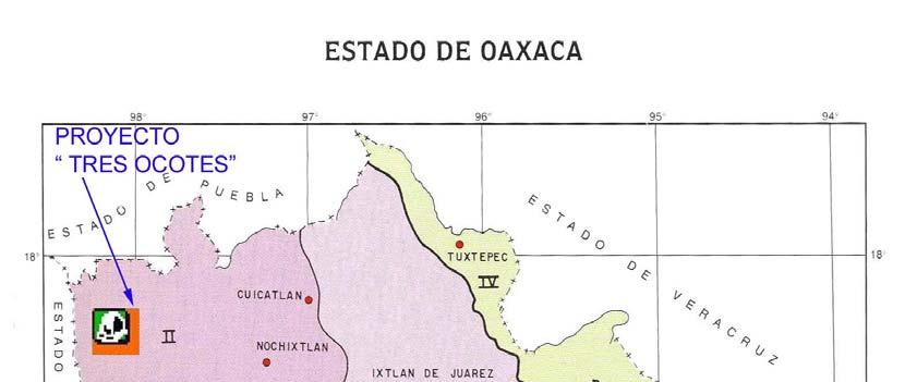 Fuente: Monografía Geológico Minera del Estado de Oaxaca,