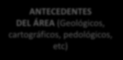 ANTECEDENTES DEL ÁREA (Geológicos, cartográficos, pedológicos, etc) ANÁLISIS DEL