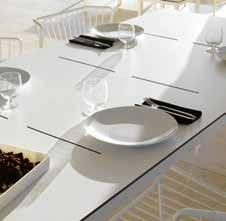 Two table top options: Trespa HPL 8 mm/0.31 thick and Kerlite porcelain. Delivered unassembled.