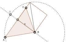 Solución: Denotemos con ABC el triángulo dado.