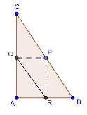 Ubicar P para que el segmento QR sea de longitud mínima. Sugerencia: Usar un programa de geometría interactiva para visualizar esta situación.