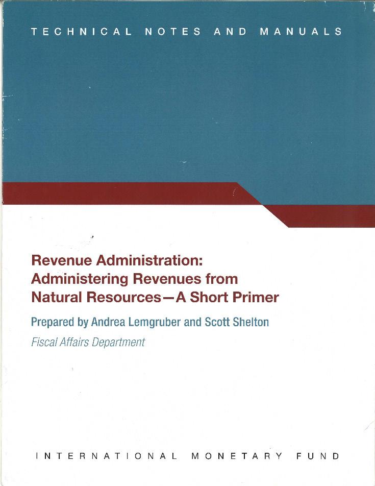 Fuentes de información Manual sobre administración de regímenes fiscales para