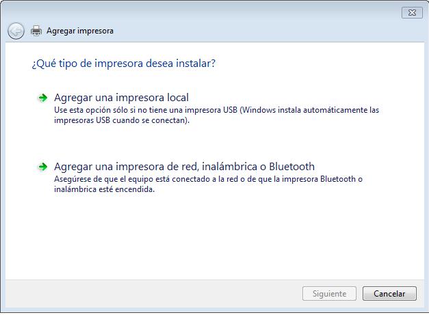 <<<<<<<<< Instalación en Windows 7 >>>>>>>>>> Para agregar una impresora