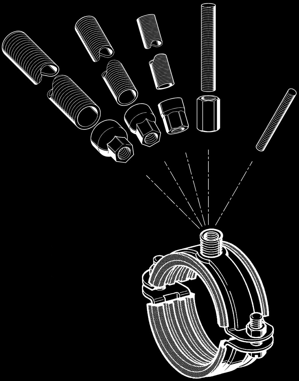 Abrazaderas y accesorios Conexiones en abrazaderas de tubos con conectores de triple rosca 3G (1/2, M16, M12) 1/2 M16 M12 En ámbitos públicos y en instalaciones industriales se debería