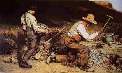 Courbet "Picapedreros" (Política y realismo) "Entierro en