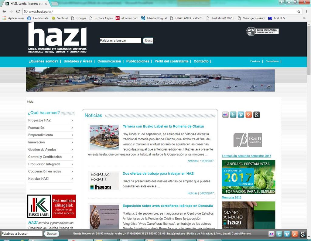 Papel de HAZI La Fundación HAZI se crea en 2012 y es fruto de la fusión entre las empresas Itsasmendikoi, IKT y Fundación Kalitatea, que unieron sus fuerzas y experiencia para lograr un objetivo