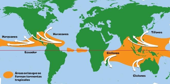 Riesgos Hidrometeorológicos México se localiza en una zona de alta exposición a tormentas tropicales (Huracanes): Z. Atlántico Norte y Z. Pacífico Noreste. 1. Atlántico Norte (Nte. O.