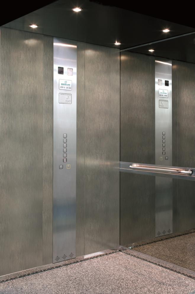 EasyGO La evolucion del cuarto sin maquina (MRL) Gama completa de elevadores electrico, por el transporte vertical in edificios publico o privado, con capacidad de 320 hast 1000 kg.
