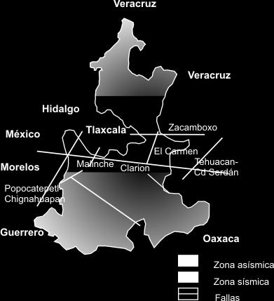 importantes son los de Huajuapan de León con magnitud 6.5 ocurrido el 24 de octubre de 1980 y el de Tehuacán del 15 de junio de 1999 con magnitud 7.