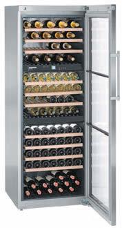 Serie Vinidor y armarios bodega para acondicionamiento de vinos Serie Vinidor zonas de temperatura, cada una de ellas regulable entre +5º C y +0º C (WTes 587) zonas de temperatura, cada una de ellas
