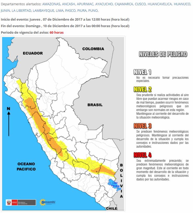 Pronósticos del tiempo según SENAMHI Persisten las lluvias de moderada intensidad en las provincias de Maynas y Mariscal Ramón Castilla (Loreto).